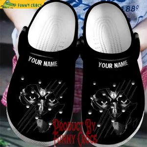Personalized Black Panther Face Crocs For Adults