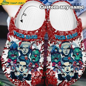 Personalized Character Horror Movie Christmas Crocs 1