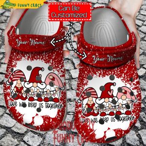 Personalized Gnomes Love Will Keep Us Together Valentine's Day Crocs