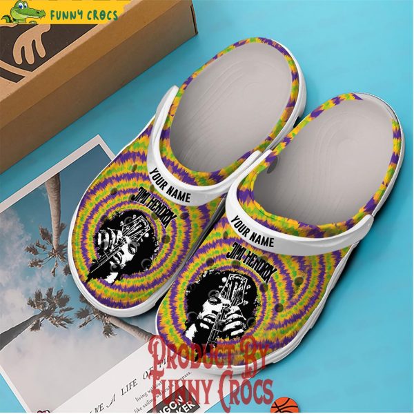 Personalized Jimi Hendrix Crocs Shoes