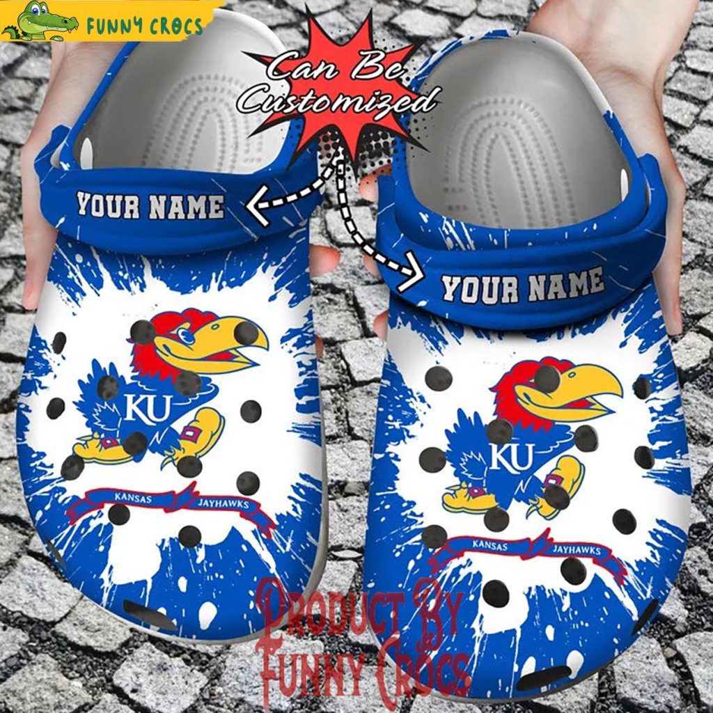 Personalized Kansas Jayhawks Crocs Slippers