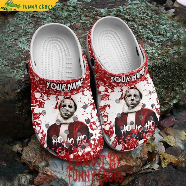 Personalized Michael Myers Ho Ho Ho Christmas Crocs