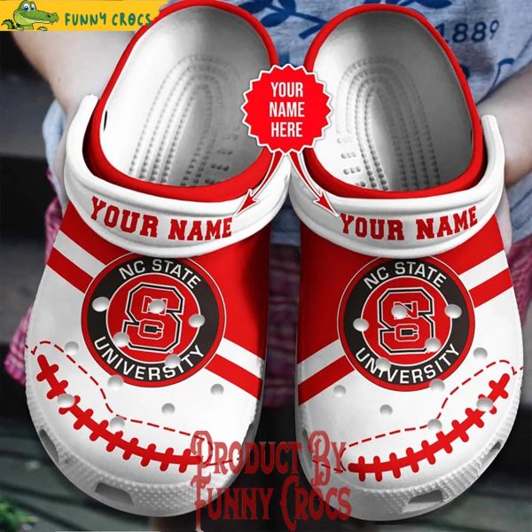 Personalized NC State University Crocs Shoes