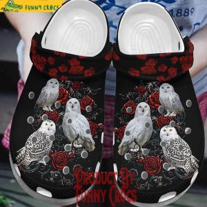 Personalized OWL Rose Pattern Valentines Day Crocs
