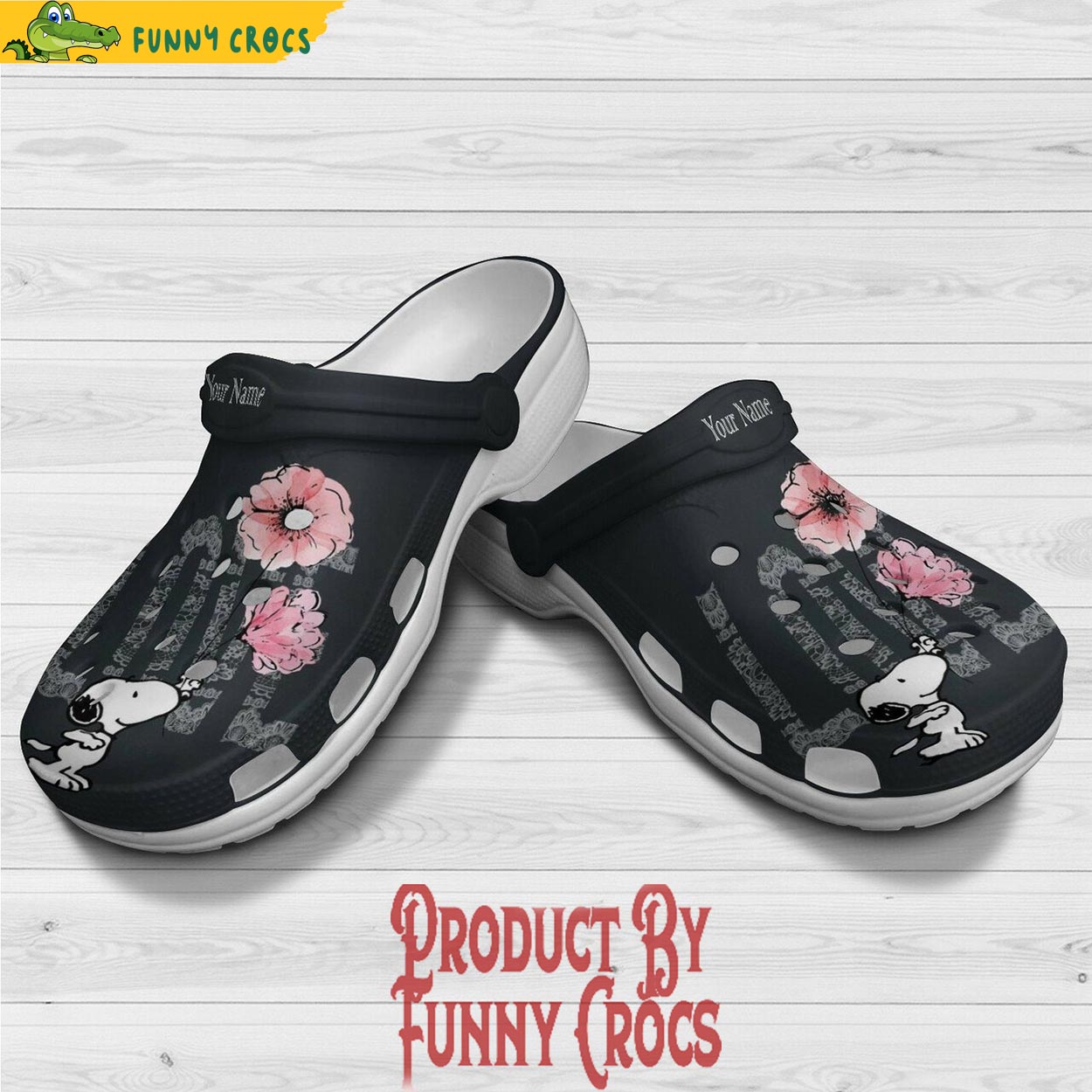 Personalized Snoopy Flower Valentines Day Crocs - Discover Comfort And ...