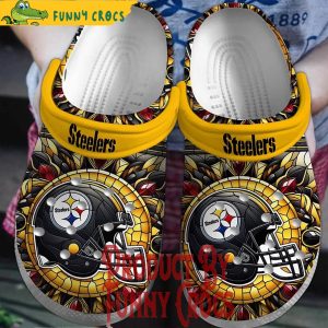 Pittsburgh Steelers Helmet Pattern Jade Stone Crocs Shoes