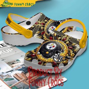 Pittsburgh Steelers Helmet Pattern Jade Stone Crocs Shoes 2