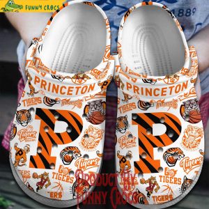 Princeton Tigers Basketball White Crocs Slippers 1