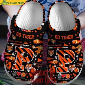 Princeton Tigers NCAA Black Crocs Shoes