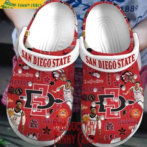 San Diego State Aztecs Basketball Crocs Shoes 1