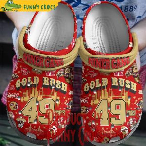 San Francisco 49ers Gold Rush Crocs Shoes