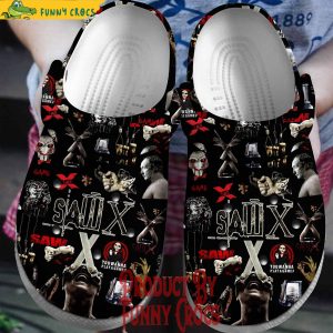 Saw X Movie Black Crocs Shoes