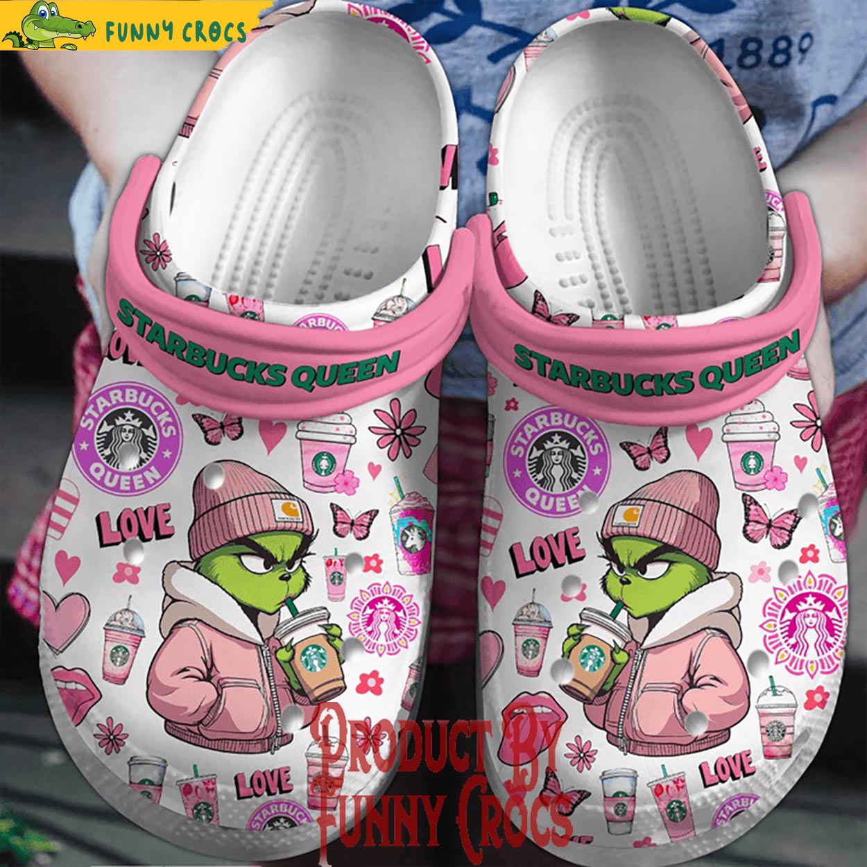 Starbucks Queen Grinch Crocs Shoes - Discover Comfort And Style Clog ...