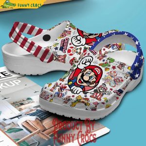 Supers mario 4th of july Crocs Shoes 2