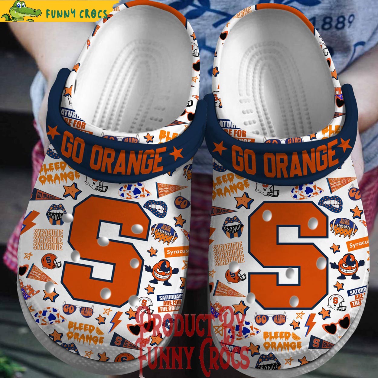 Syracuse Bleed Orange Crocs Shoes