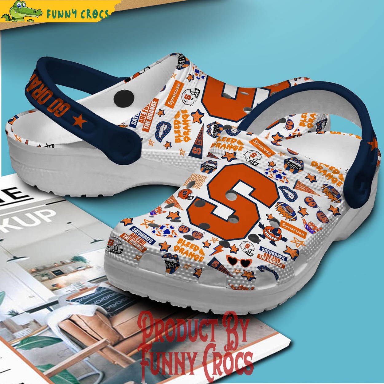 Syracuse Bleed Orange Crocs Shoes