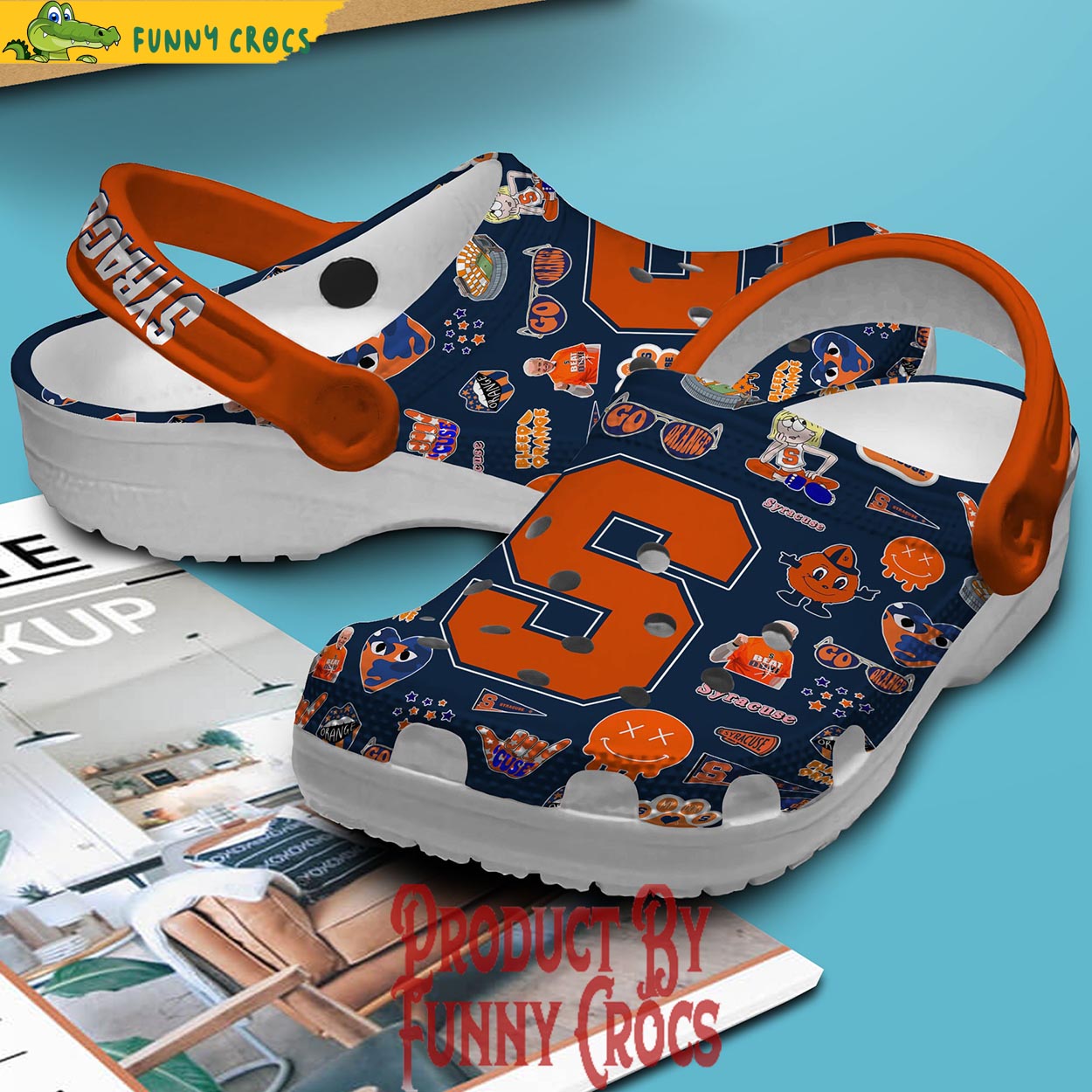Syracuse Orange Logo Pattern Crocs Gifts For Fans