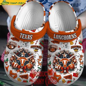 Texas Longhorn Christmas Crocs Shoes 1 1