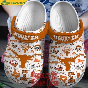 Texas Longhorn Hook ’em Crocs Shoes