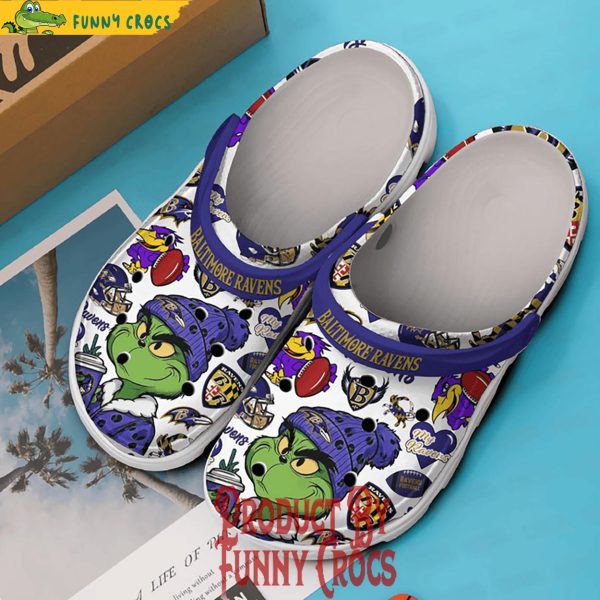 The Grinch Baltimore Ravens Crocs Shoes