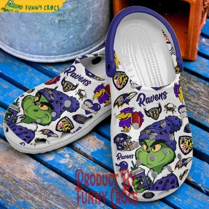 The Grinch Baltimore Ravens Crocs Shoes 3