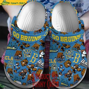 UCLA Bruins Football Blue Crocs Shoes 1