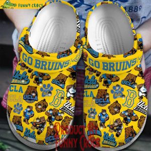 UCLA Bruins Football Yellow Pattern Crocs Shoes