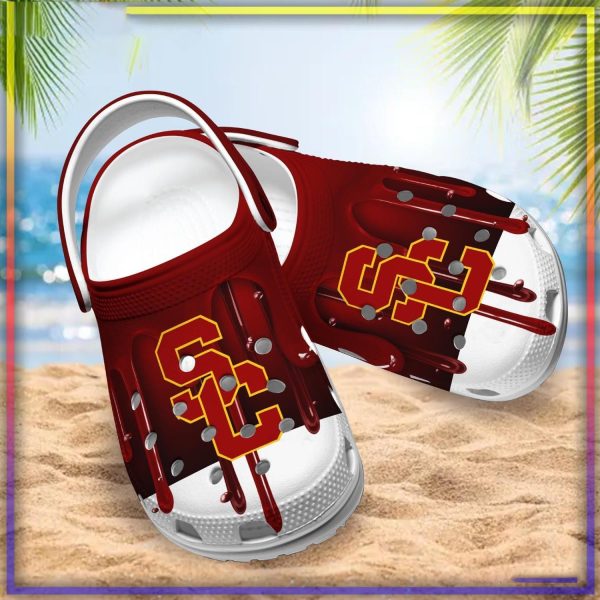 USC Trojans Melting Paint Pattern Crocs Shoes