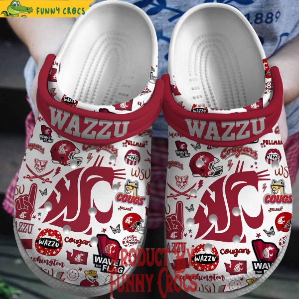 Washington State Cougars NCAA Wazzu Crocs Slippers