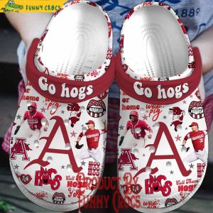 Arkansas Razorbacks Go Hogs Baseball Crocs Slippers 1