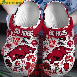 Arkansas Razorbacks Woo Pig Sooie Crocs For Adults 1