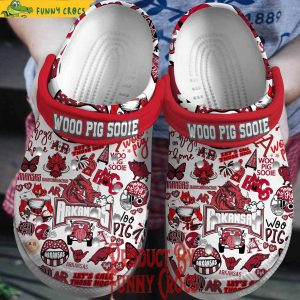 Arkansas Razorbacks Woo Pig Sooie Pattern Crocs Shoes 1