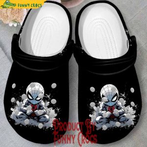 Black Spiderman Crocs Comics Shoes