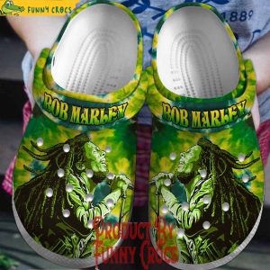 Bob Marley Music Green Crocs Shoes 1
