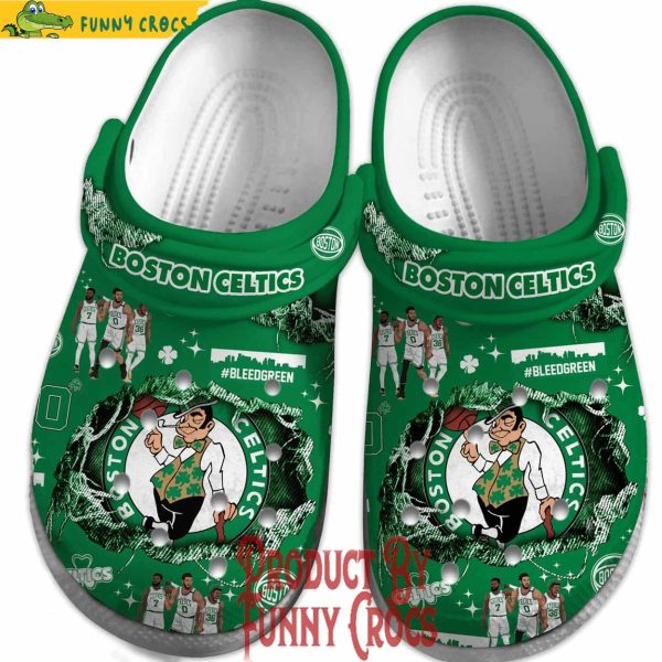 Boston Celtics Bleed Green Basketball Crocs Gifts For Fans