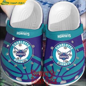 Charlotte Hornets Logo Crocs Shoes