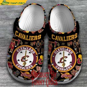 Cleveland Cavaliers Basketball Black Crocs For Adults