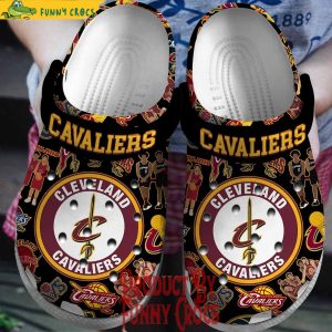 Cleveland Cavaliers Basketball Black Crocs For Adults
