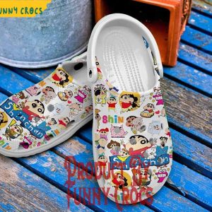 Crayon Shin Chan White Crocs Shoes