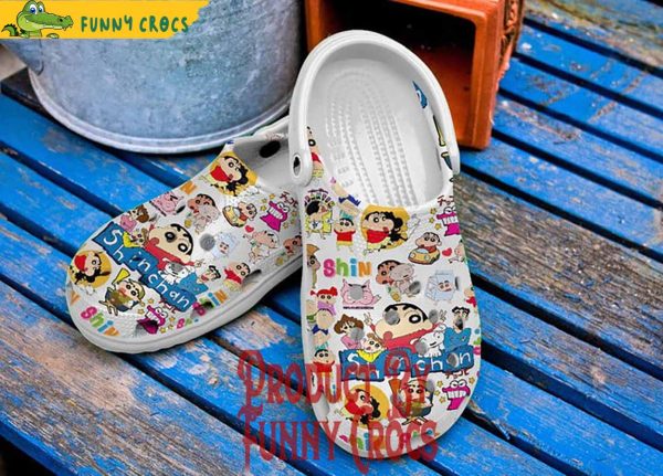 Crayon Shin Chan White Crocs Shoes