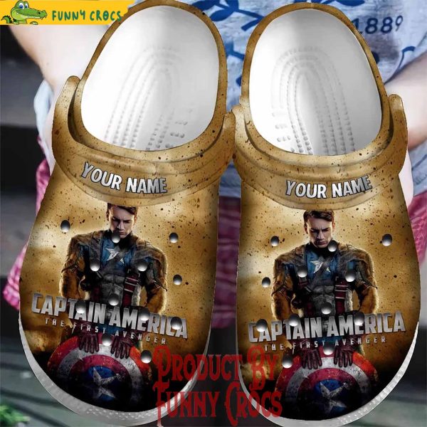 Custom Captain America The First Avenger Crocs Shoes
