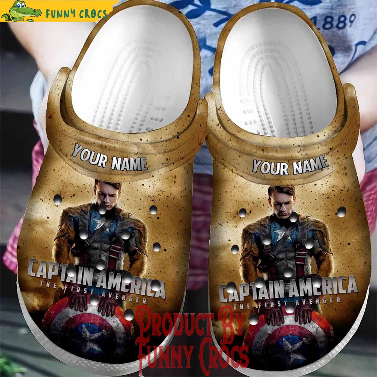 Custom Captain America The First Avenger Crocs Shoes - Discover Comfort ...