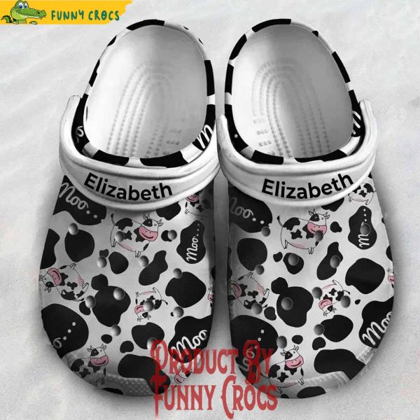 Custom Cute Dairy Cow Print Crocs Slippers - Discover Comfort And Style ...