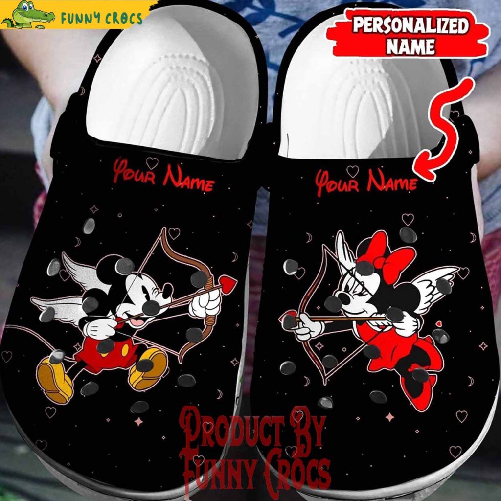 Custom Mickey Minnie Cupids Valentines Crocs Shoes