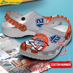 Custom Number Gonzaga Bulldogs Mens Basketball Crocs Shoes 2