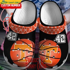 Custom Number Tennessee Volunteers Men's Basketball Crocs Shoes