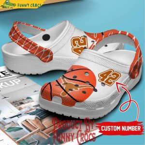 Custom Number Texas longhorn Mens Basketball Crocs Shoes 2