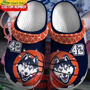 Custom Number UConn Huskies Men’s Basketball Crocs Shoes