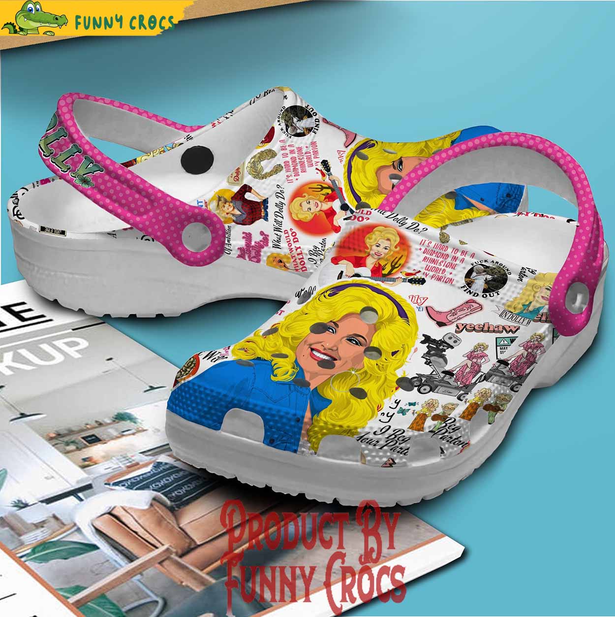 Dolly Parton Colorful Crocs Shoes