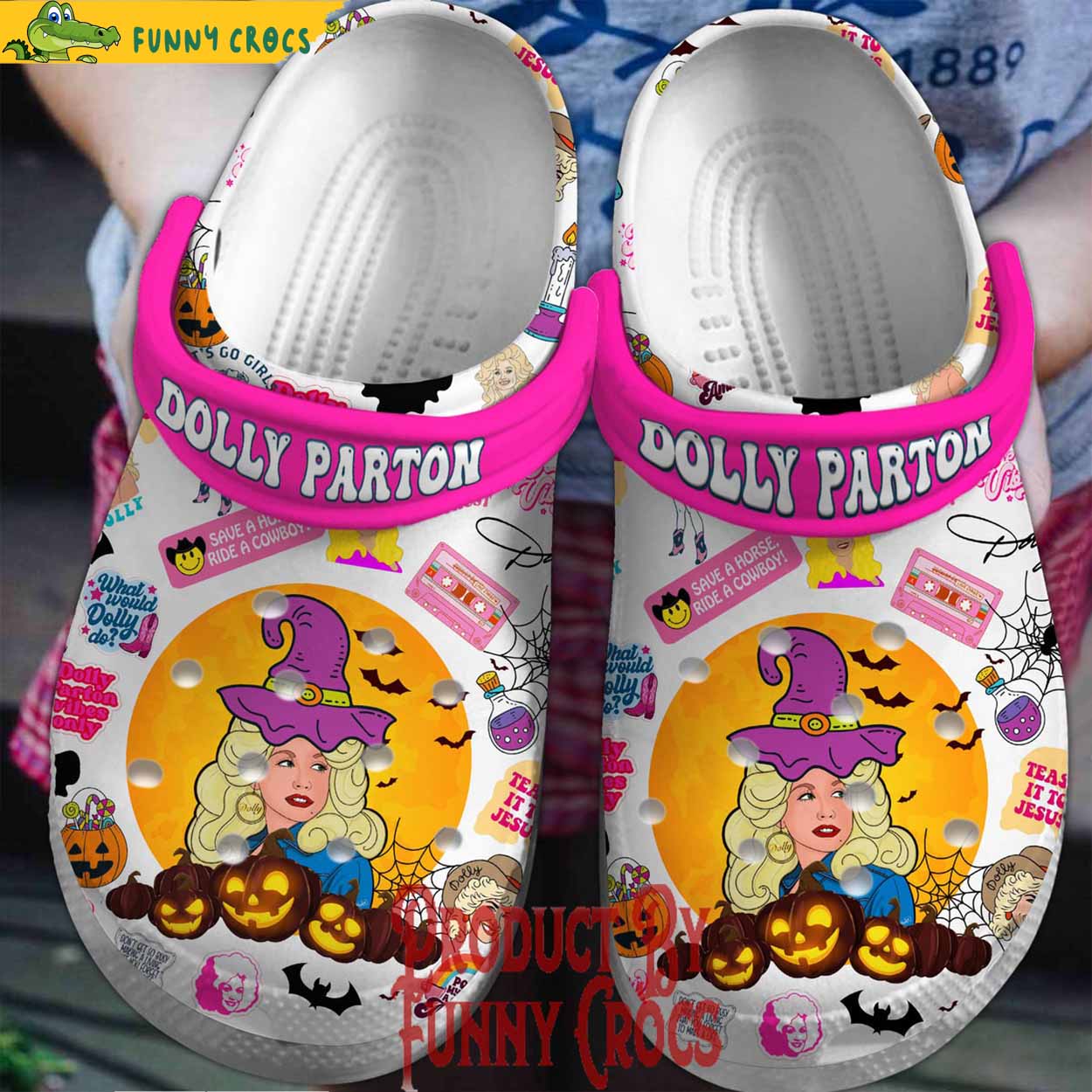 Dolly Parton Halloween Crocs For Adults
